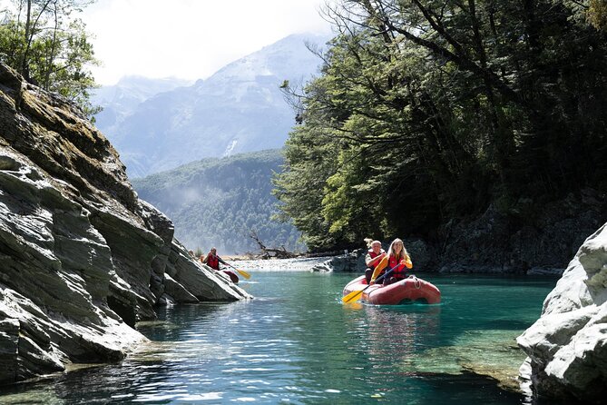 Dart River Canoe and Jet Boat Experience from Queenstown - Paddling the funyak through Mt Aspiring National Park