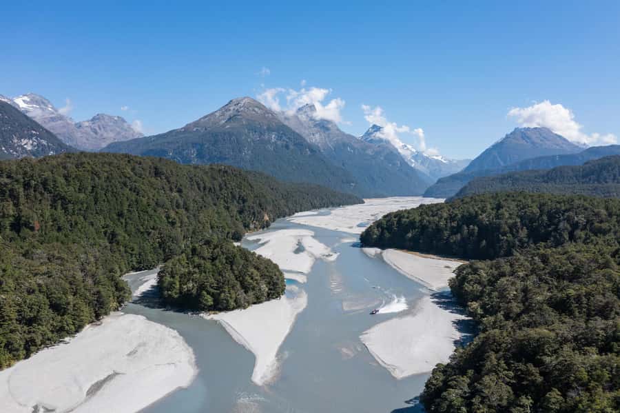 From Queenstown: Dart River Canoe & Jet Boat Day Trip - A buffet lunch beside the river