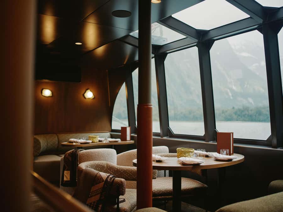 From Queenstown: Milford Sound Business Class with Cruise - Queenstown pickup and the Mercedes van