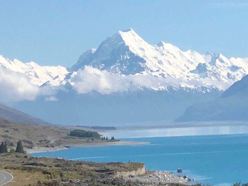 From Queenstown: Mt Cook & Tasman Glacier Viewpoint Day Tour - Lake Pukaki and the first view of Aoraki