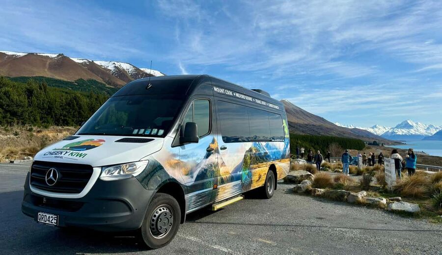 From Queenstown: Mt Cook & Tasman Glacier Viewpoint Day Tour - Cromwell vineyards and Lindis Pass