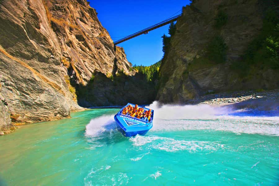 From Queenstown: Skippers Canyon Jet Boat Ride - Gold, rock walls, and film-country views