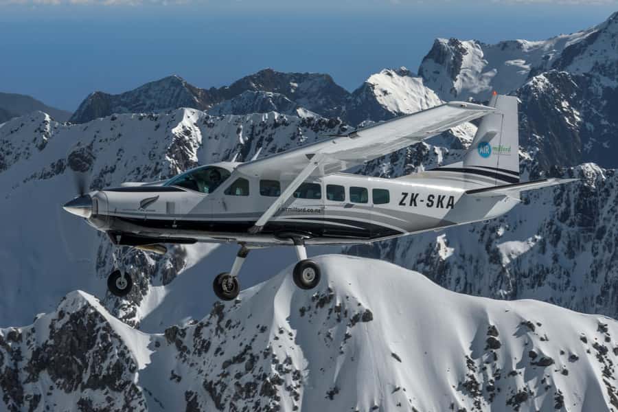 Milford Sound & Big 5 Glaciers Scenic Flight from Queenstown - Milford Sound from Above