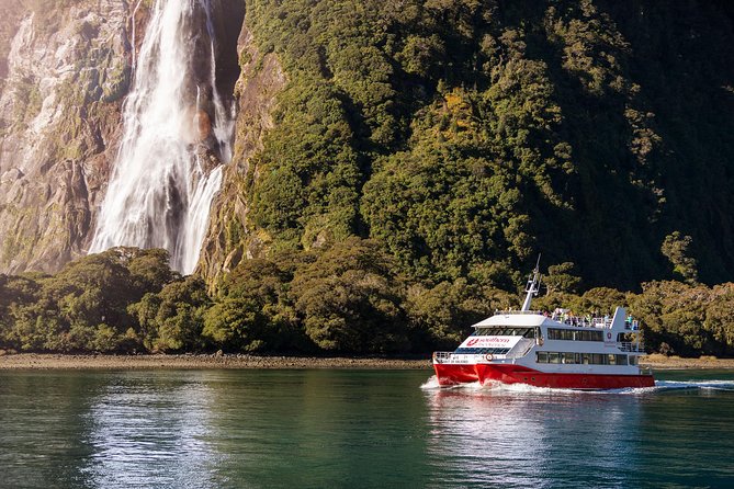 Milford Sound Coach & Cruise from Queenstown: Panoramic Views - Mitre Peak, Stirling Falls, and Lady Bowen Falls