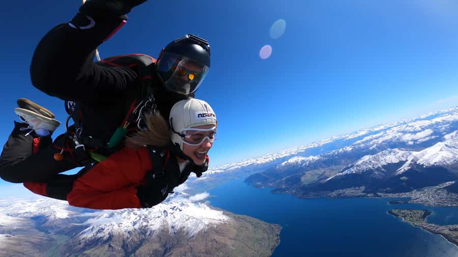 Queenstown: Tandem Skydive Experience - Getting fitted with the harness and safety gear