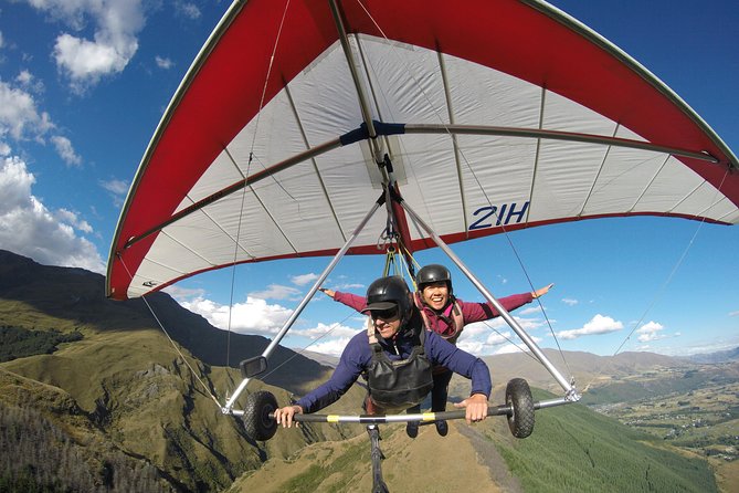 Tandem Hang Gliding - Taking off from Coronet Peak above Queenstown