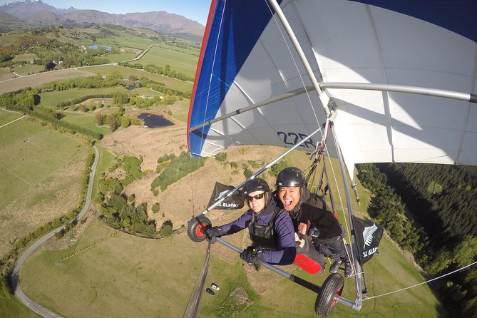 Tandem Hang Gliding - The view from the valley to the lakes